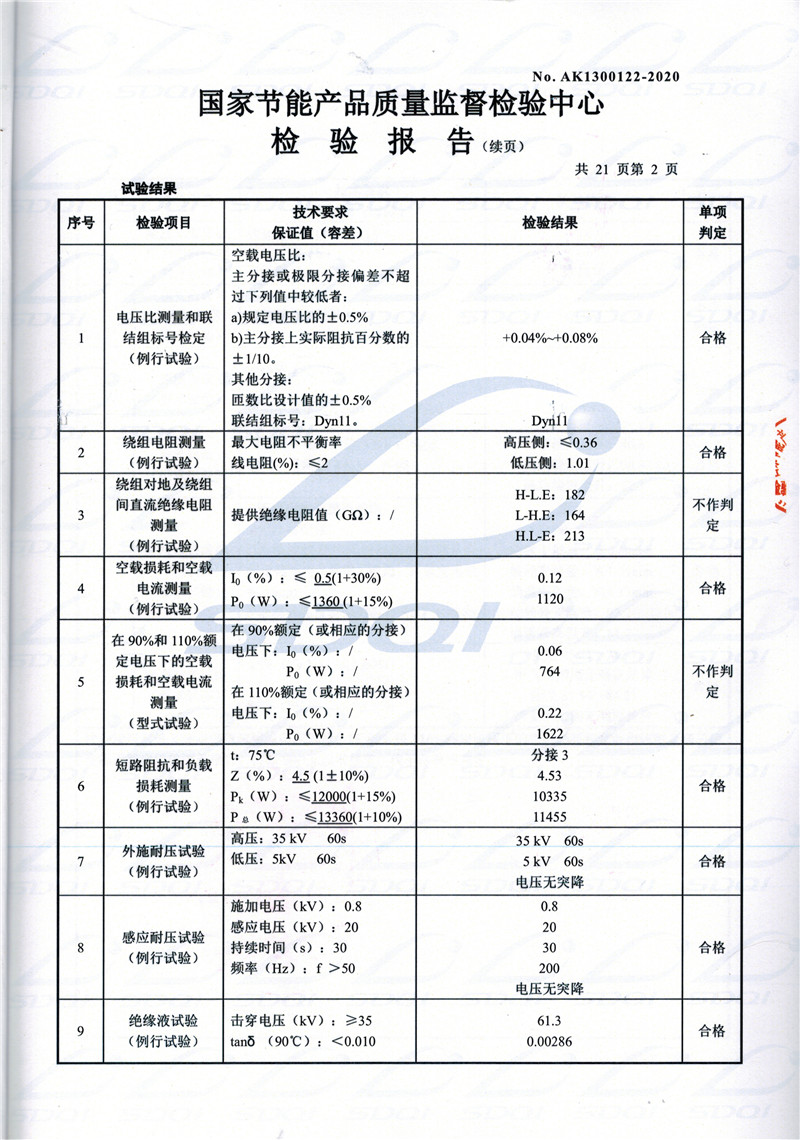 高低压试验报告-S11-1250中方中方中方油浸式变压器-2.jpg